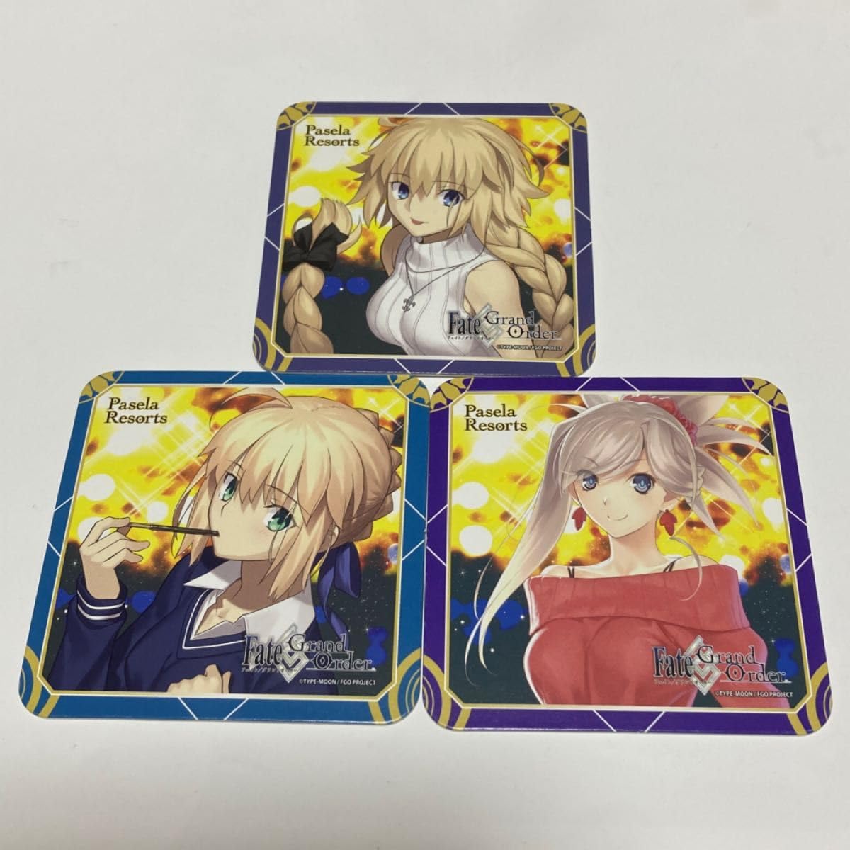 Amazon.co.jp: FGO FateGrand Order パセラコラボ コースター 3枚 