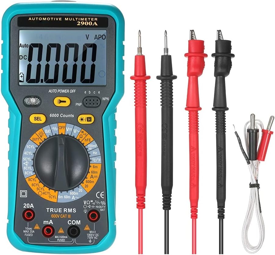 Amazon.com: XWWDP LCD Digital Automotive Multimeter 6000 Count Digital ...