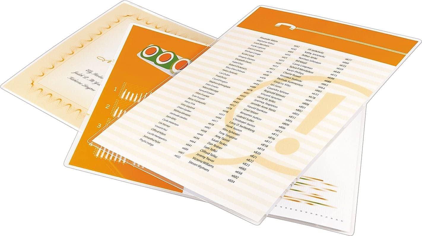 GBC Laminating Sheets, Thermal Laminating Speed Pouches, Letter Size, 5 Mil, HeatSeal UltraClear, 100 Pack (3200587)