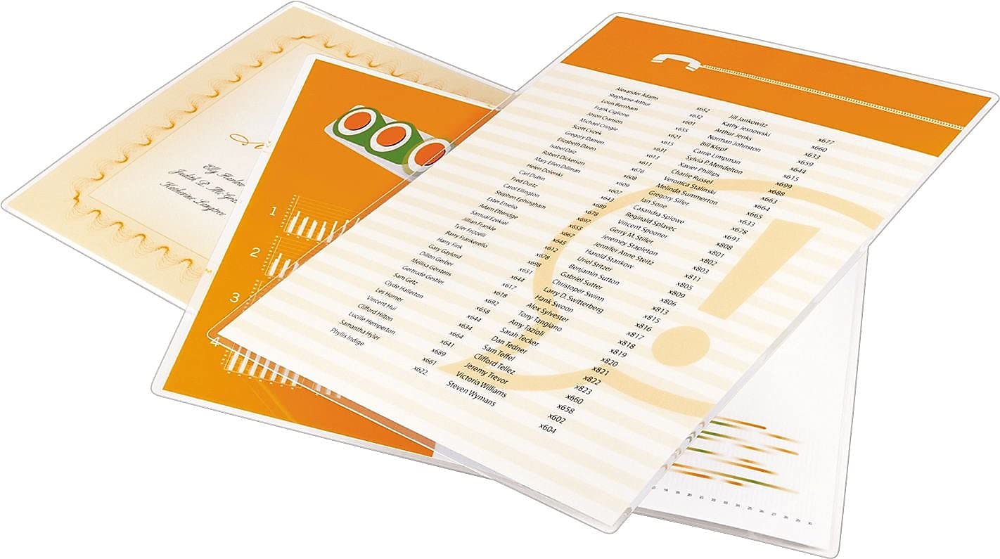 Laminating Sheets, Thermal Laminating Speed Pouches, Letter Size, 5 Mil, HeatSeal UltraClear, 100 Pack (3200587)