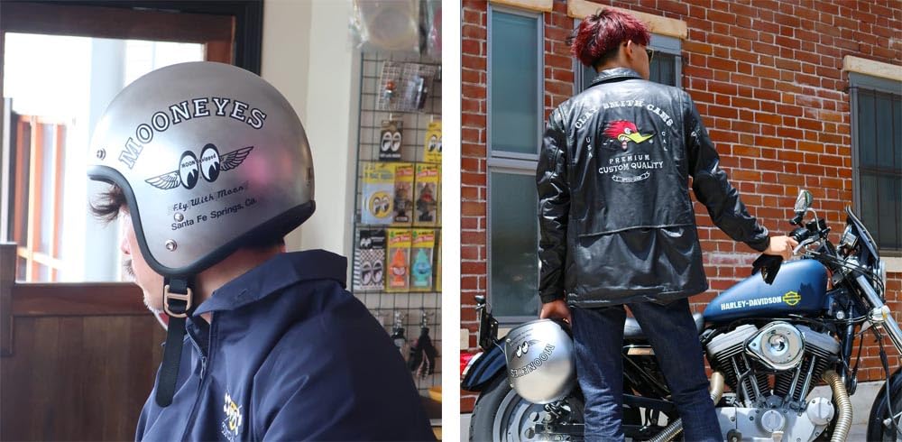 Amazon.co.jp: ムーンアイズ MOONEYES ジェットヘルメット Fly with