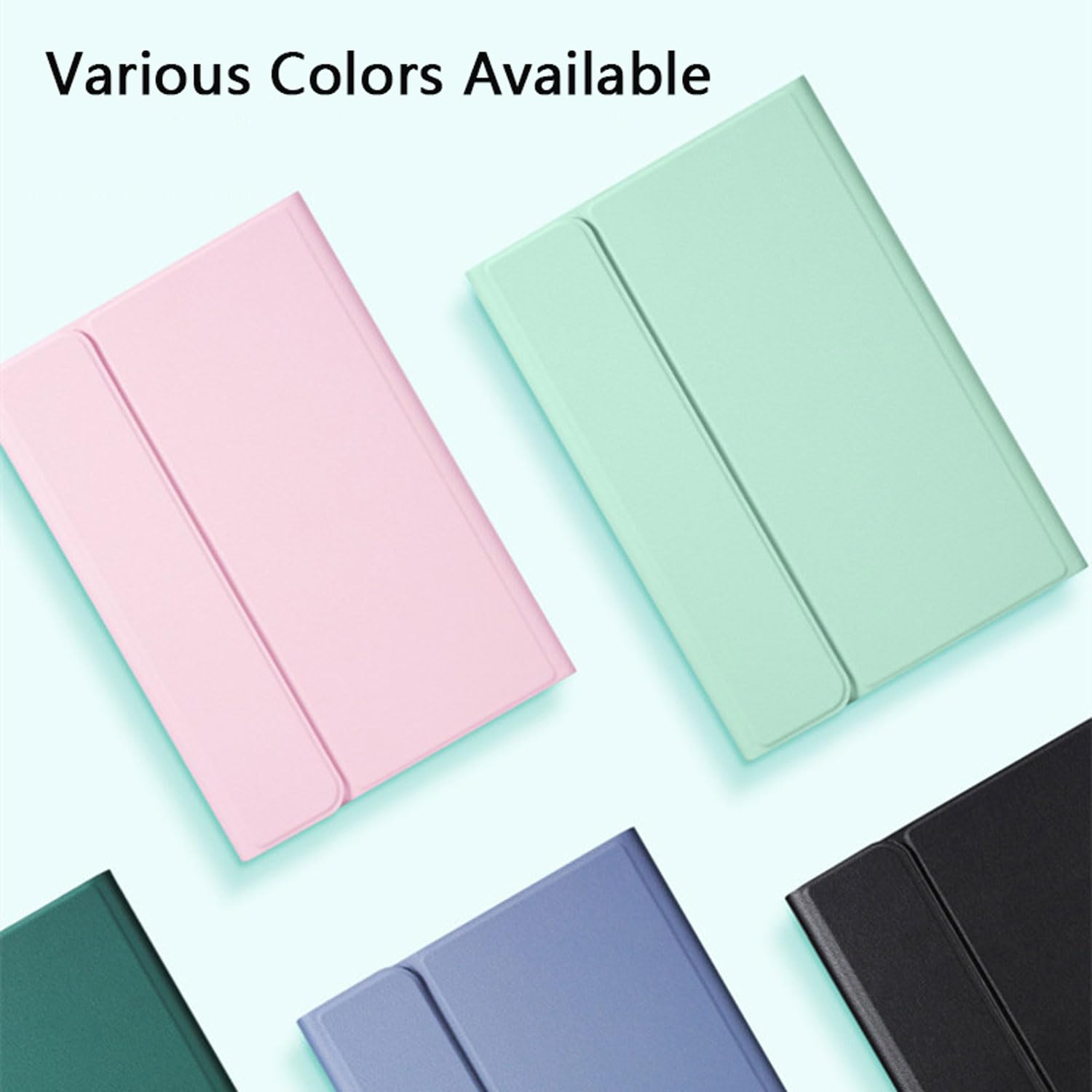 Custodia con Tastiera Touchpad per Lenovo Tab P12 12,7 Pollici TB370FU 2023 Tablet, Tastiera Bluetooth Wireless Rimovibile Retroilluminata A 7 Colori, Custodia Sottile con Supporto,Nero