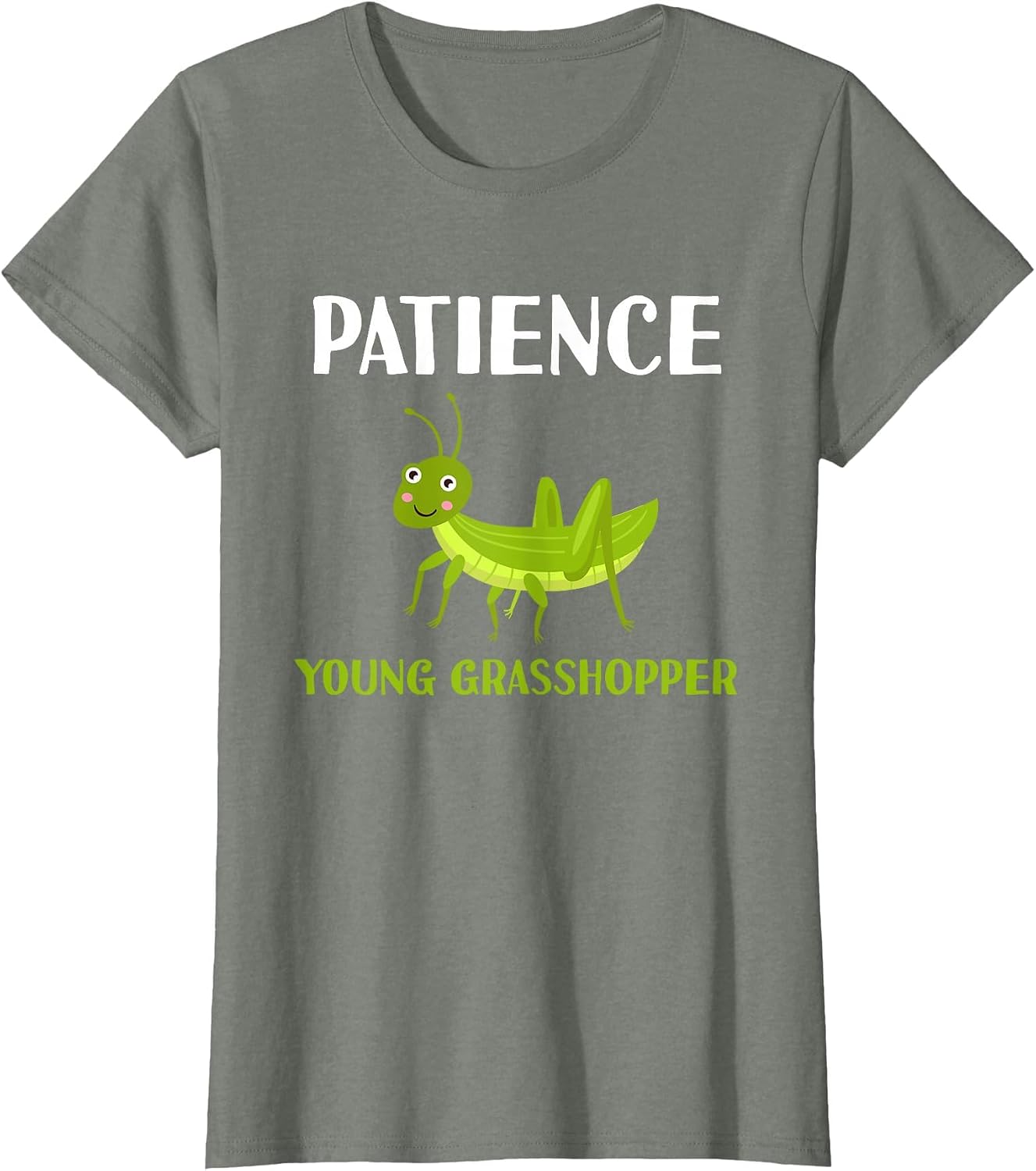 Patience Young Grasshopper Funny Meme Kawaii Grasshoppers T-Shirt image 5