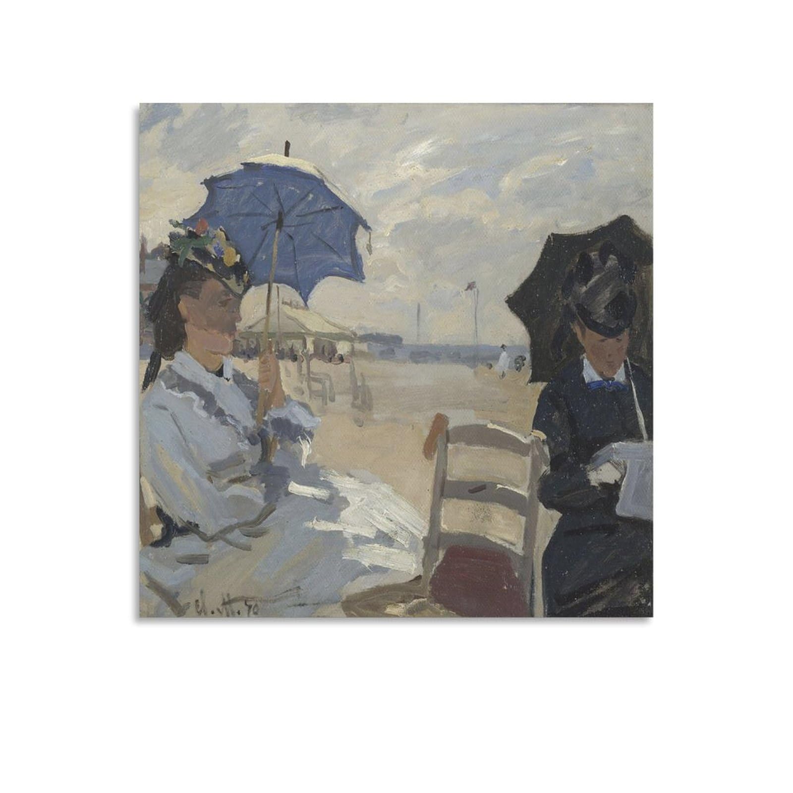 Amazon.co.jp: Claude Monetクロードモネ画家の作品『トルヴィルの浜辺 