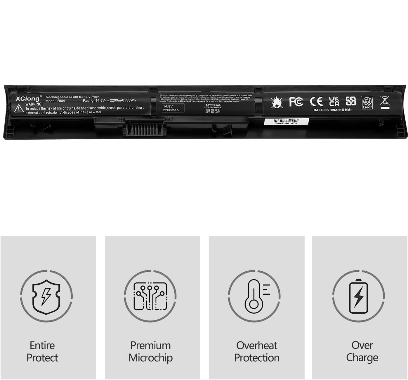 RI04 805294-001 Laptop Batteria per HP ProBook 450 455 470 G3 Envy 15-Q001TX 811063-421 811346-001 P3G15AA-AX P3G16AA HSTNN-LB6Z Q94C Q95C Q97C RIO6X RIO4 R104 805047-851 HSTNN-DB7B PB6Q
