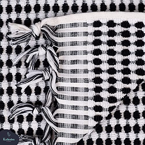 Organic Turkish Cotton Hand Towels For Bathroom | Oversized - 17 X 35 Inches | Large Soft Plush Fluffy Highly Absorbent Towels For Kitchen, Hand And Face (Black, Hand Towel) #TOP4