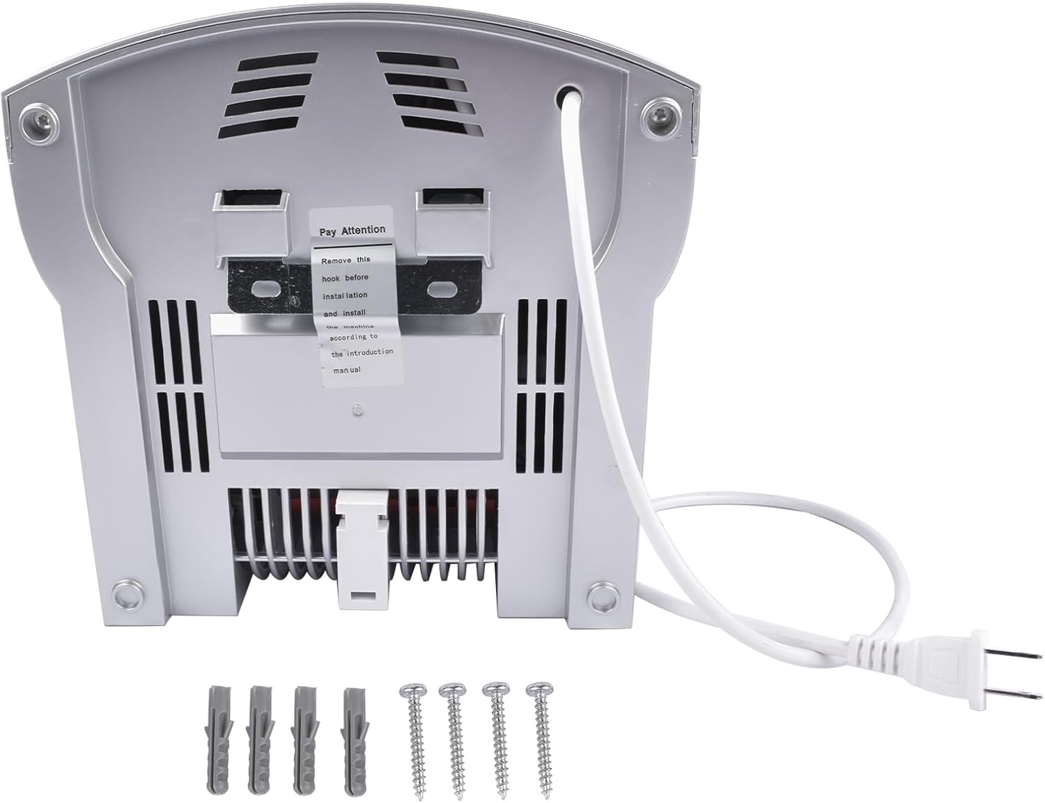 1800W Commercial Hand Dryer, Automatic Electric Hand Dryer, Noise Reduction High Speed Hand Air Dryer for Commercial & Household, Silver Mixizap