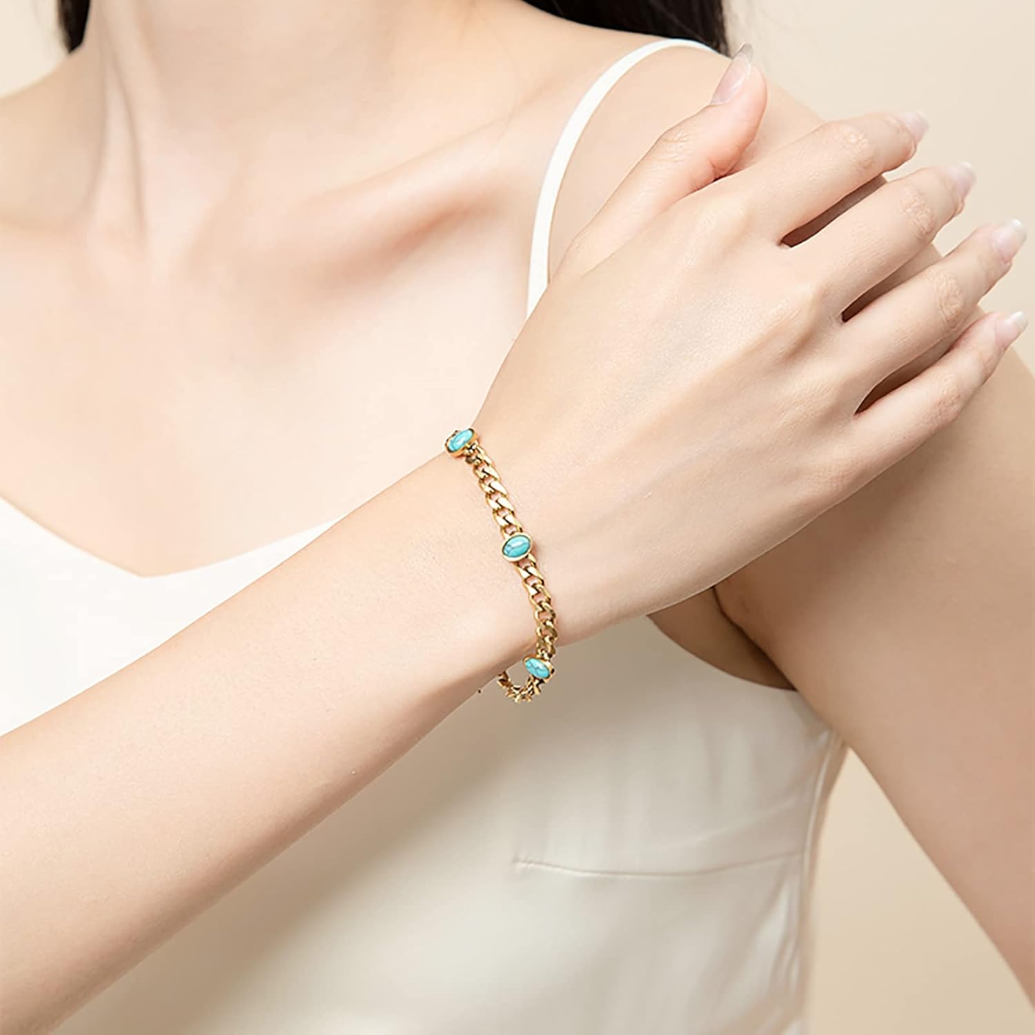 Jade Bracelet for Women Natural Stone Green Aventurine Bracelet Adjustable Real Jade Bracelets for Women - Image 3