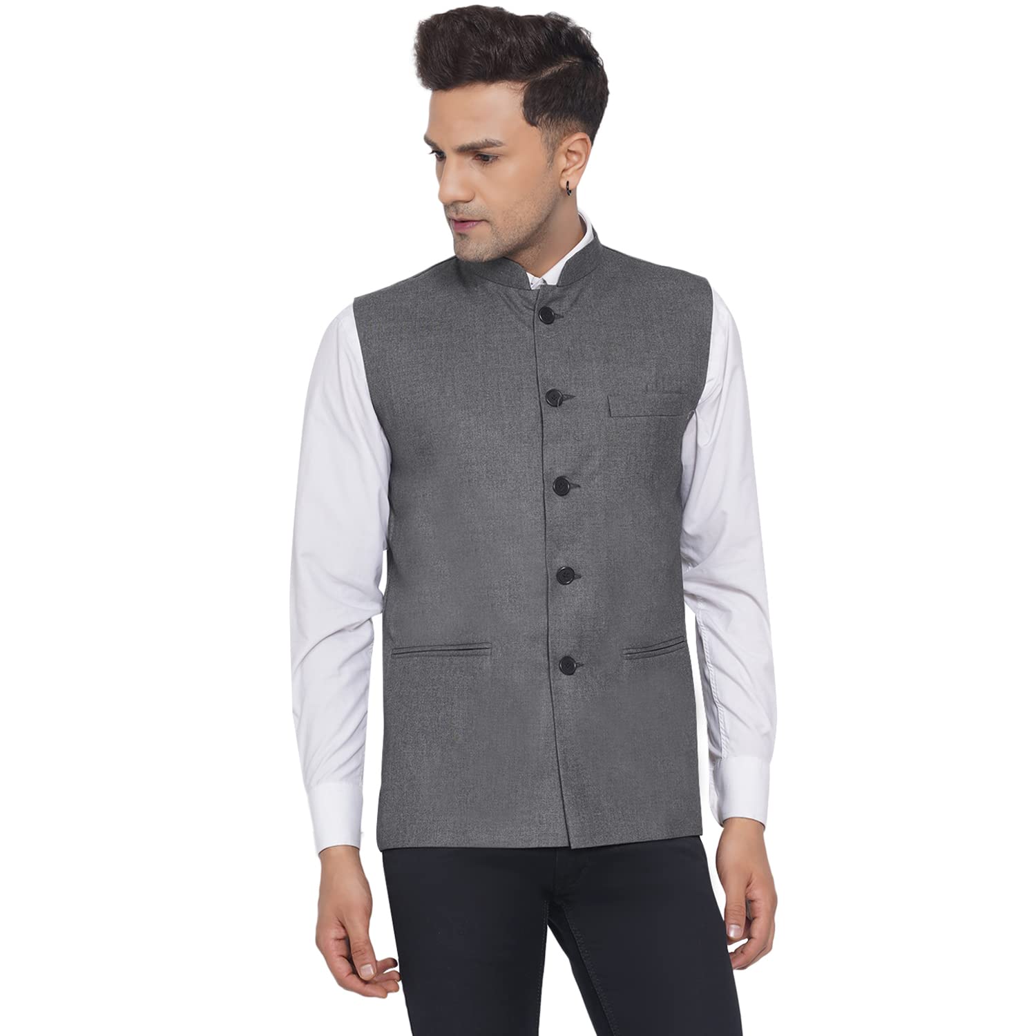 veera paridhaan Men's Solid Nehru Jacket-picture-7