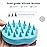 FREATECH Massager Shampoo Brush with Soft Silicone Bristles for Scalp Care, Shower Hair Scalp Scrubber Exfoliator for Dandruff Removal and Hair Growth, Wet & Dry for Men, Women and Kids, Light Blue