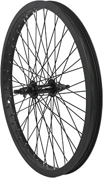 cubsala BMX Wheel 20 x 1.75 48H, Front and Rear Wheel with Single Speed Freewheel and Aluminium Rim, Black