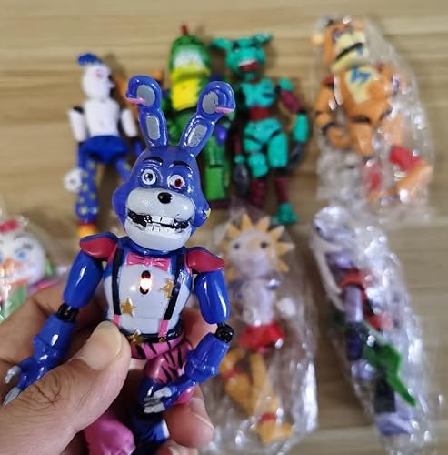 Cute Detachable Joint Lightening Action Figure Toy Security Breach Series Foxy Bonnie Fazbear Models Dolls Christmas Birthday Gift Toys For Children (Ee) #TOP1