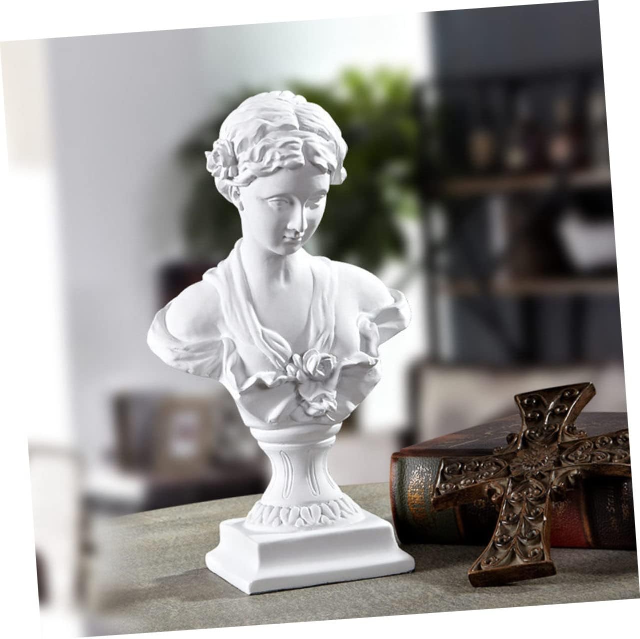 Goddess Bust Statue Small European-Style Resin Figure for Home Décor Office Decoration Classic Character Adornment Elegant Design for Art Lovers