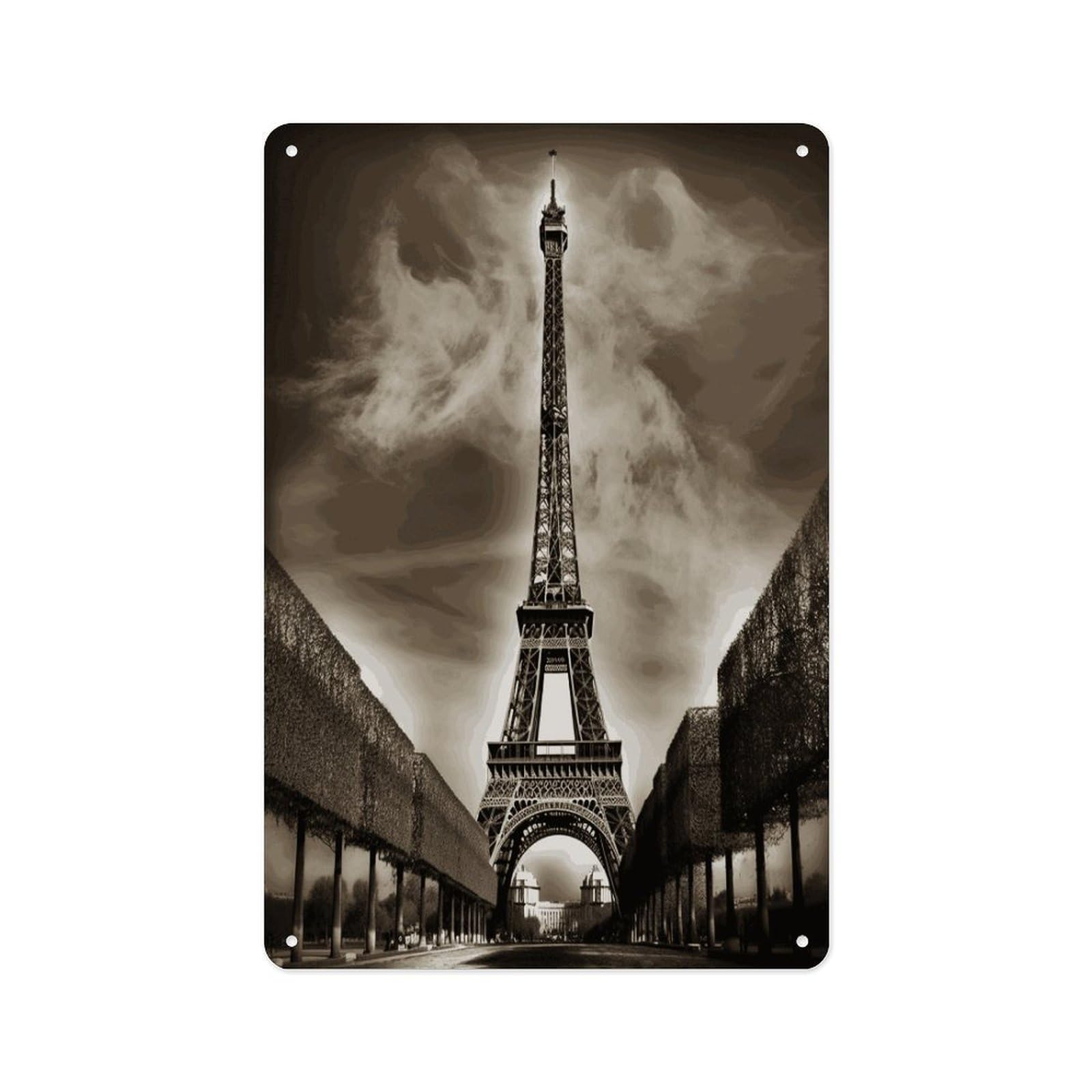Fekiloot Style Paris Eiffel Tower Wall Decor Metal Signs Tin Signs Poster