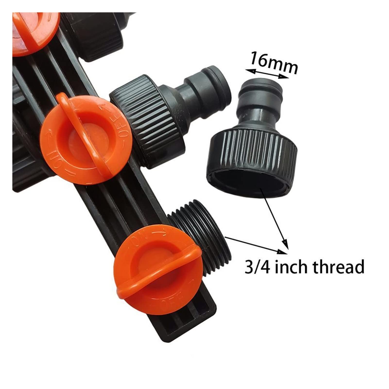 1/2 pollch 3/4 pollici 1 pollice a 4 vie Acqua Connettori Connettori Adattatore Quick Thread Adattatore Giardino Tubo Tubo Splitter Drip Irrigation Plant Garden Tools Presa per l'acqua del