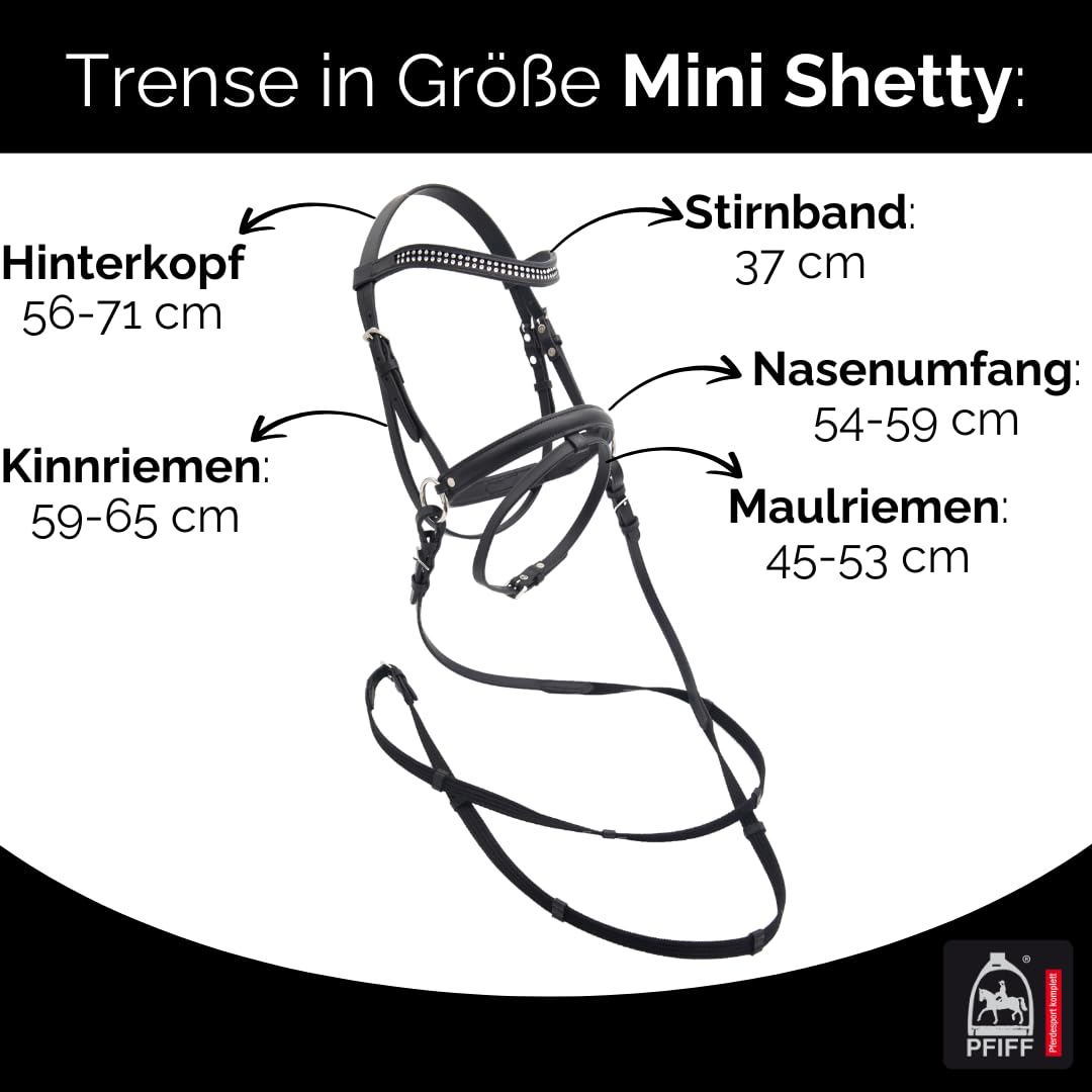 PFIFF 103122 Kinder Sattelset für Holzpferde, Reitset, Sattel und Trense für Spielpferde, Schwarz, MS