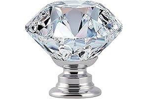 A Dash of Sparkle: 12-Piece Crystal Clear Glass Cabinet Handles