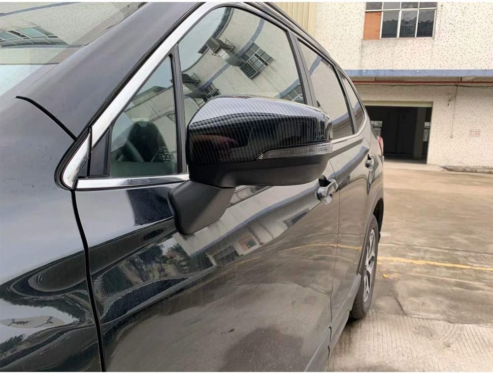 Beautost Fit for Subaru 2019 2020 2021 2022 2023 2024 Forester Rear View Mirror Side Molding Cover Trims Carbon Fiber Pattern
