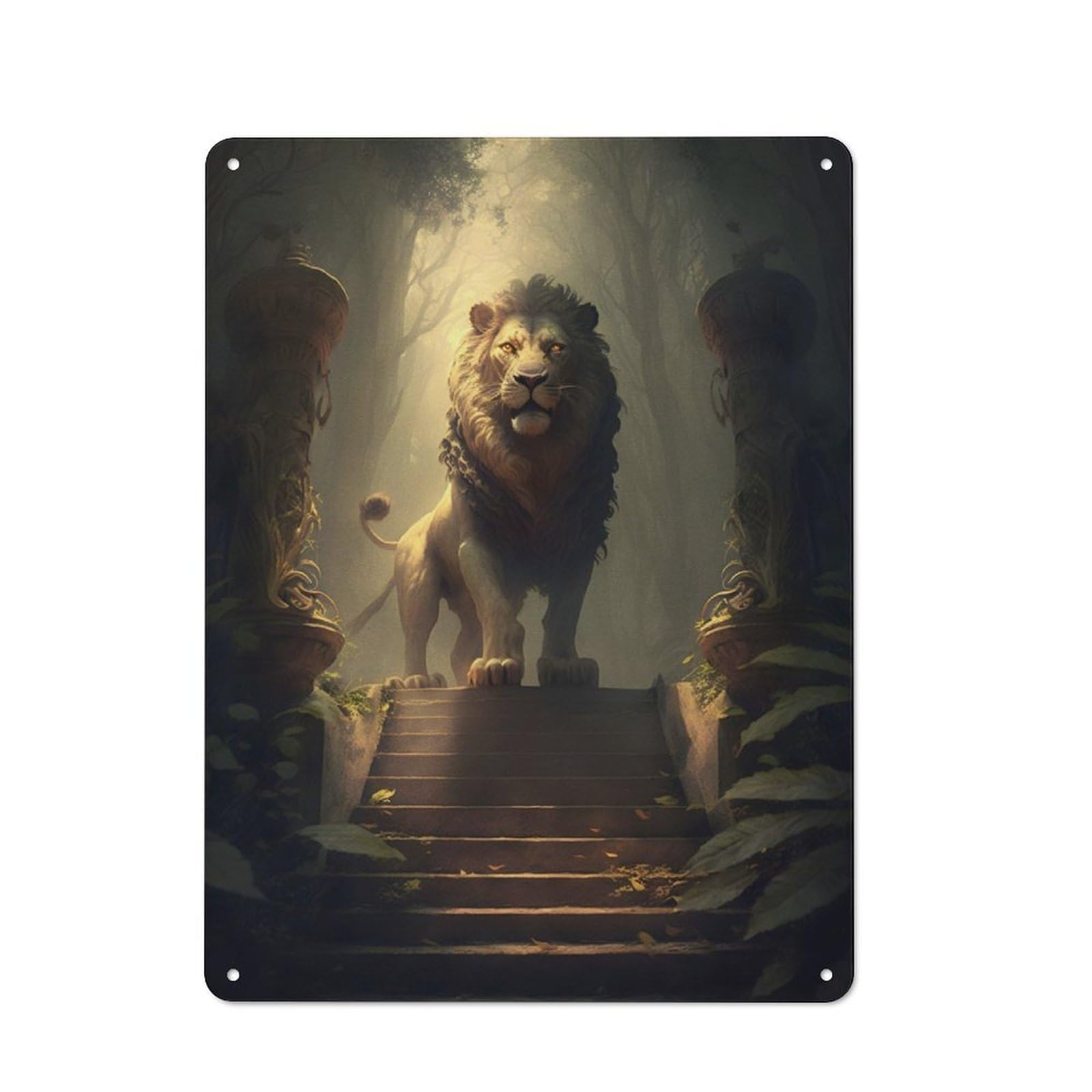 Character Decorative Tin Plaque 40x30cm Featuring King of Firelands, Home Wall Decor for Flat, Dorm Room, Lounge Or Cafe