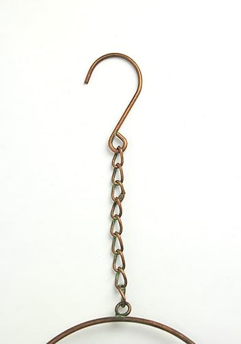 Miniatura 3 de Mayrich 65 pulgadas cobre pájaro cuenco metal lluvia cadena decorativa patio acento jardín decoración