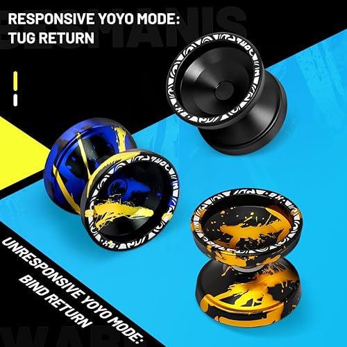 Miniatura 5 de X6 Yoyo profesional de trucos para niños y principiantes, Yoyo 6061 Responsive Yoyos de aleación de aluminio con rodamiento KK, eje, bolsa, 10