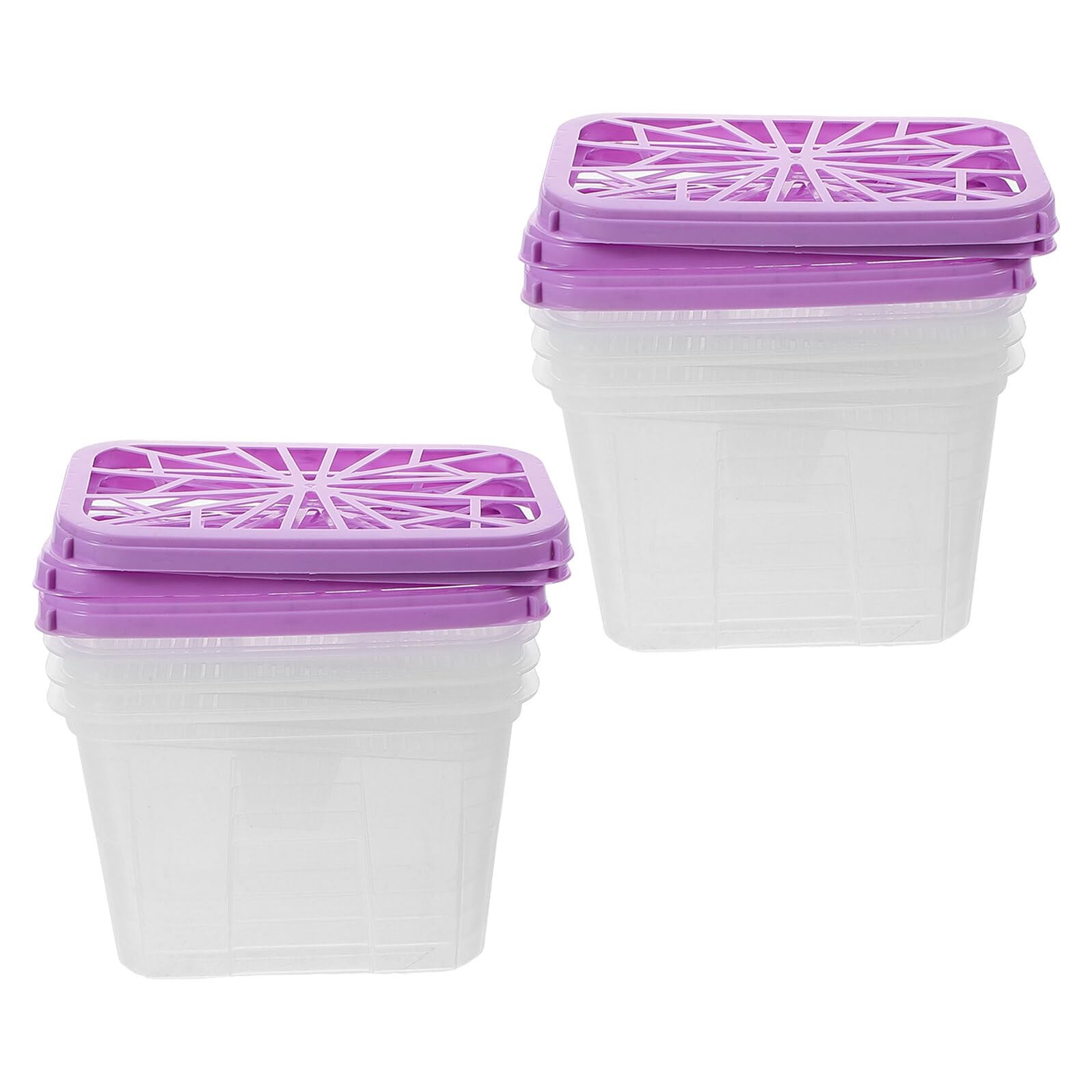 BESPORTBLE 8piezas Caja Deshumidificadora de Plástico Contenedor Vacío Absorbente de Humedad Prueba de Fugas para Deshumidificador Recargable para Armario y Baño