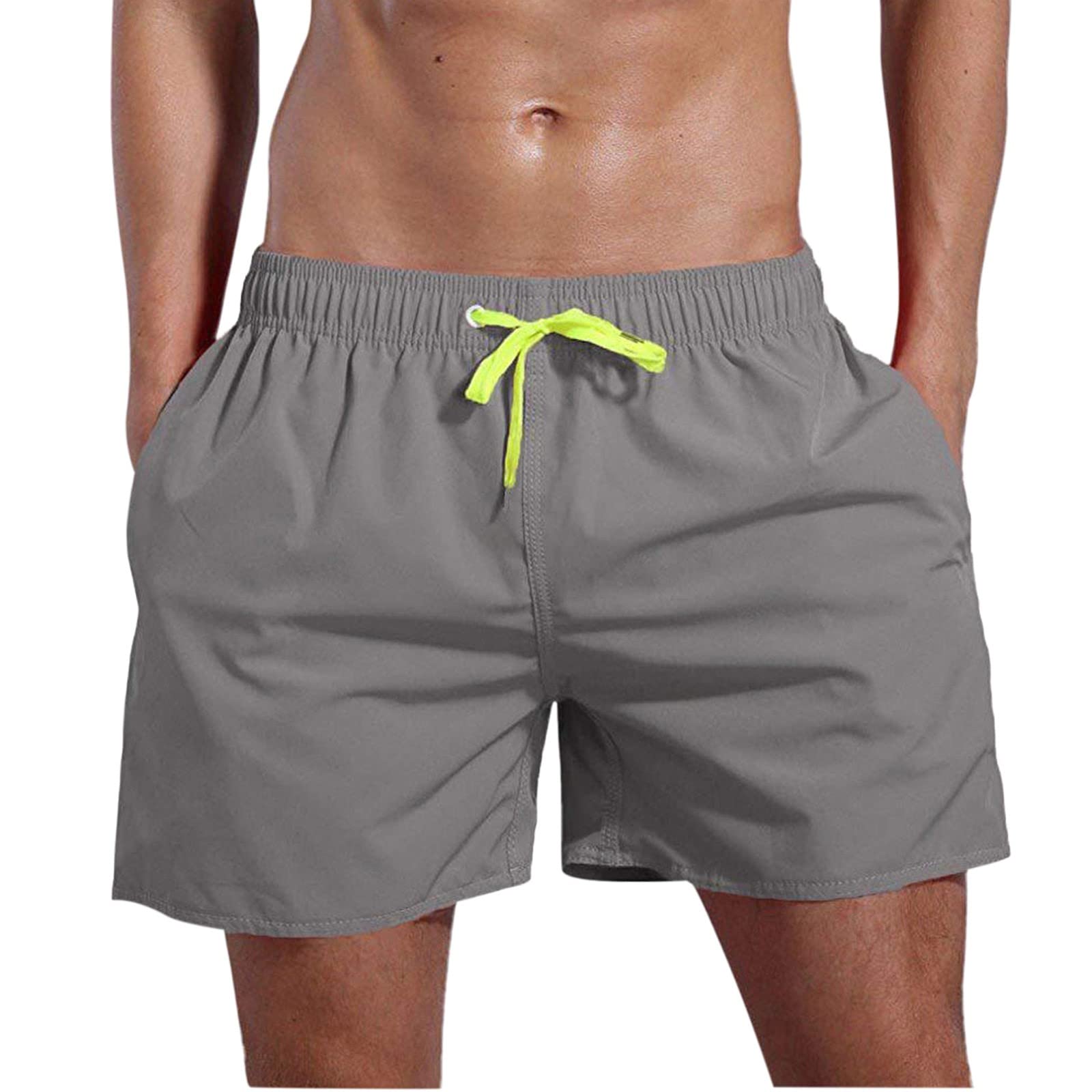 SDERGSwim Trunks Men Long Big and Tall Shorts Plus Size Leisure Color  Sports Dinosaur Solid Summer Men's Beach Men's Pants Mens Swimming Trunks 44