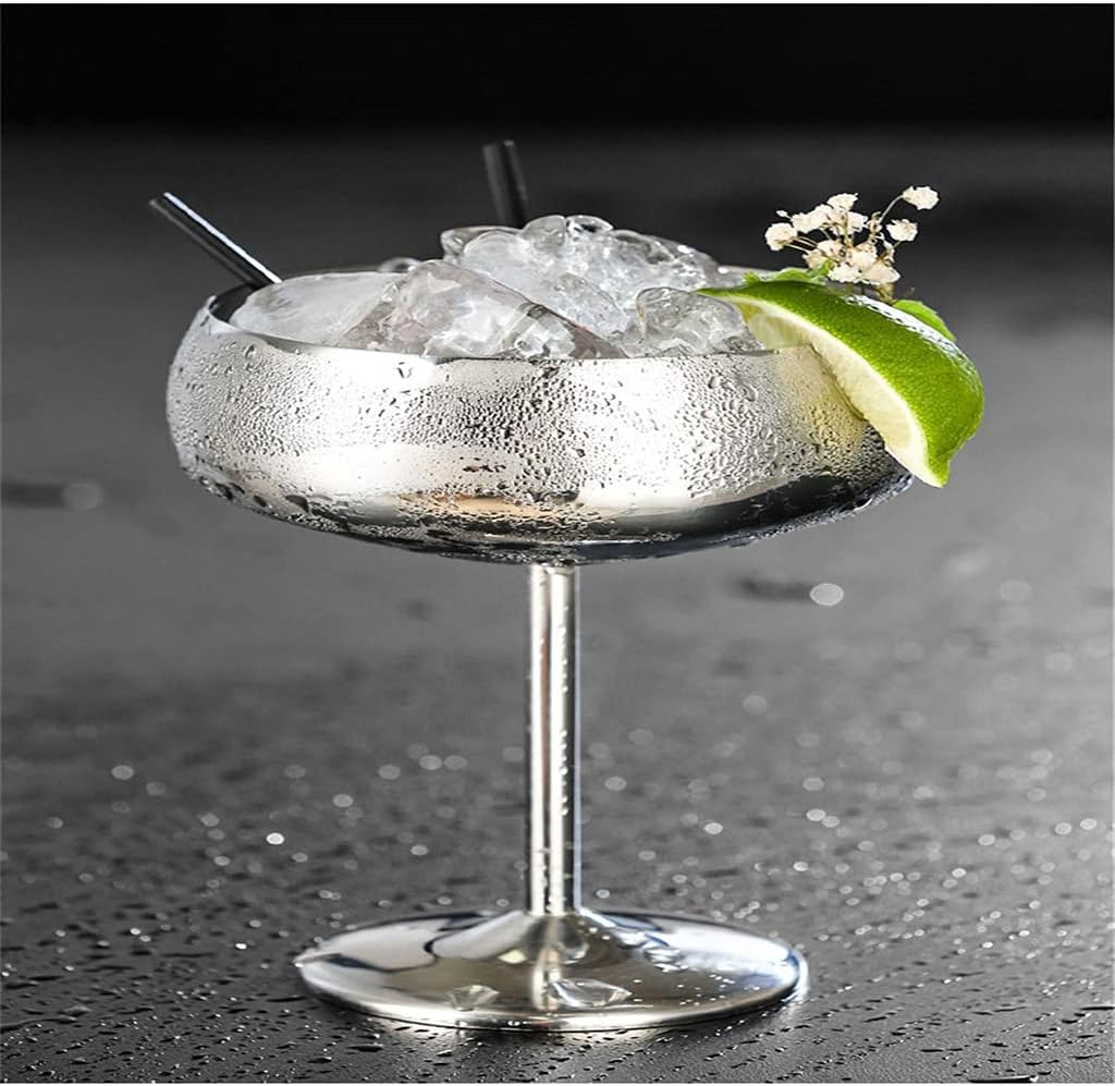 VIDI 304 Stainless Steel Cocktail Glass 1pc Rose Juice Drink Wine Champagne Goblet Party Barware Kitchen Tools 1pcs