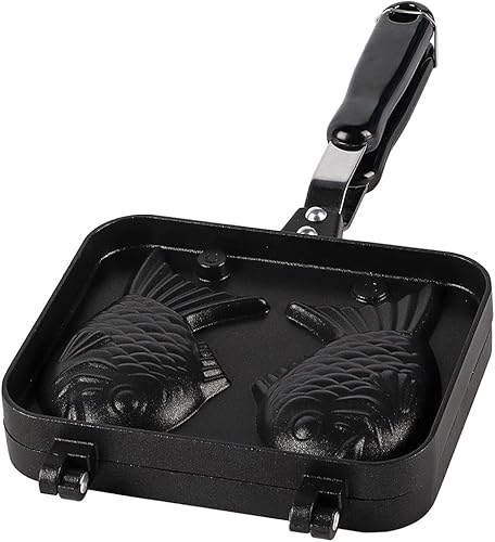 Utensilios para hornear gofres, material de acero inoxidable equipado con un mini diseño portátil para hacer gofres con mango manual para amigos