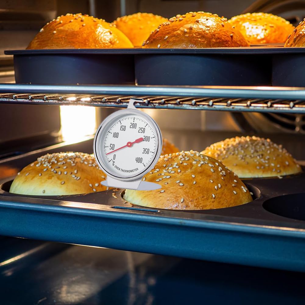 Thermomètre De Four, 2 Pièces 0 °C À 400 °C Intérieur Thermomètre De Four À Cadran En Acier Inoxydable Thermomètre À Grand Cadran Thermomètre De Cuisson Pour Gril Fumeur Barbecue Pizza