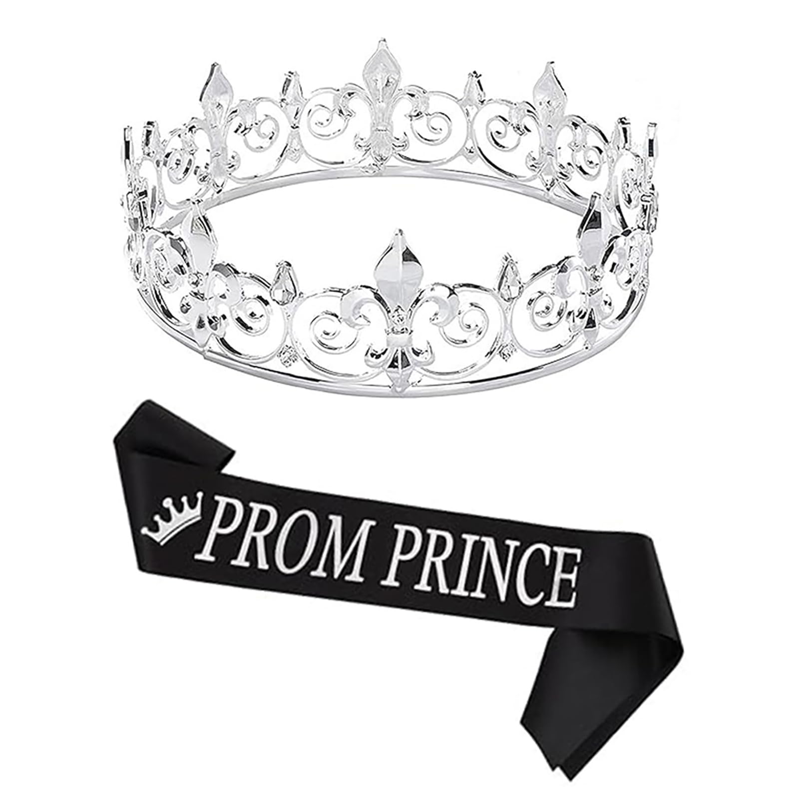 Prom Crystal Crown Birthday Sash Set Women Fashion Bling Crown Peace Sash Adult Birthday Party Props Crystal Crown