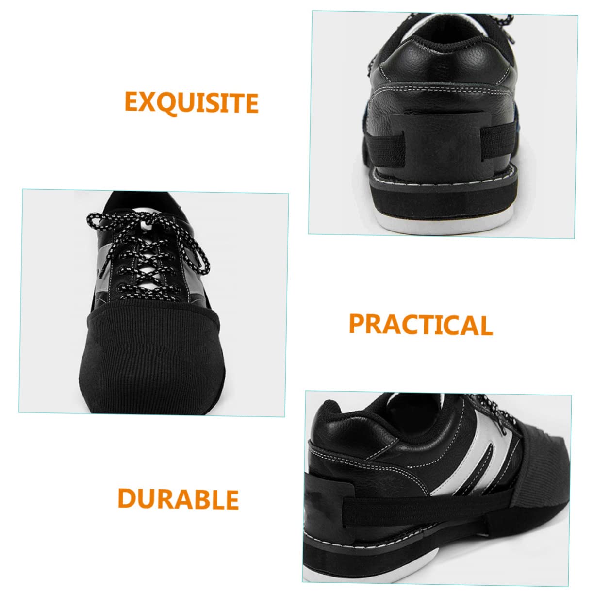 ifundom 5 Pairs Bowling Shoe Slider Covers Elastic Band Slip Reusable Dirt Resistant Bowling Sports Supplies for Men Women