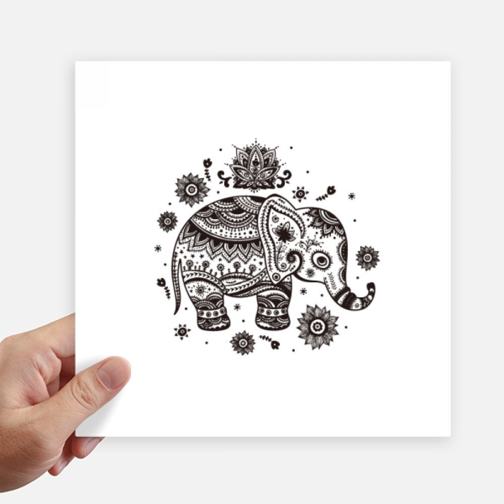 Sticker éléphant bleu 20 cm pour masquer les rayures de valise et PC