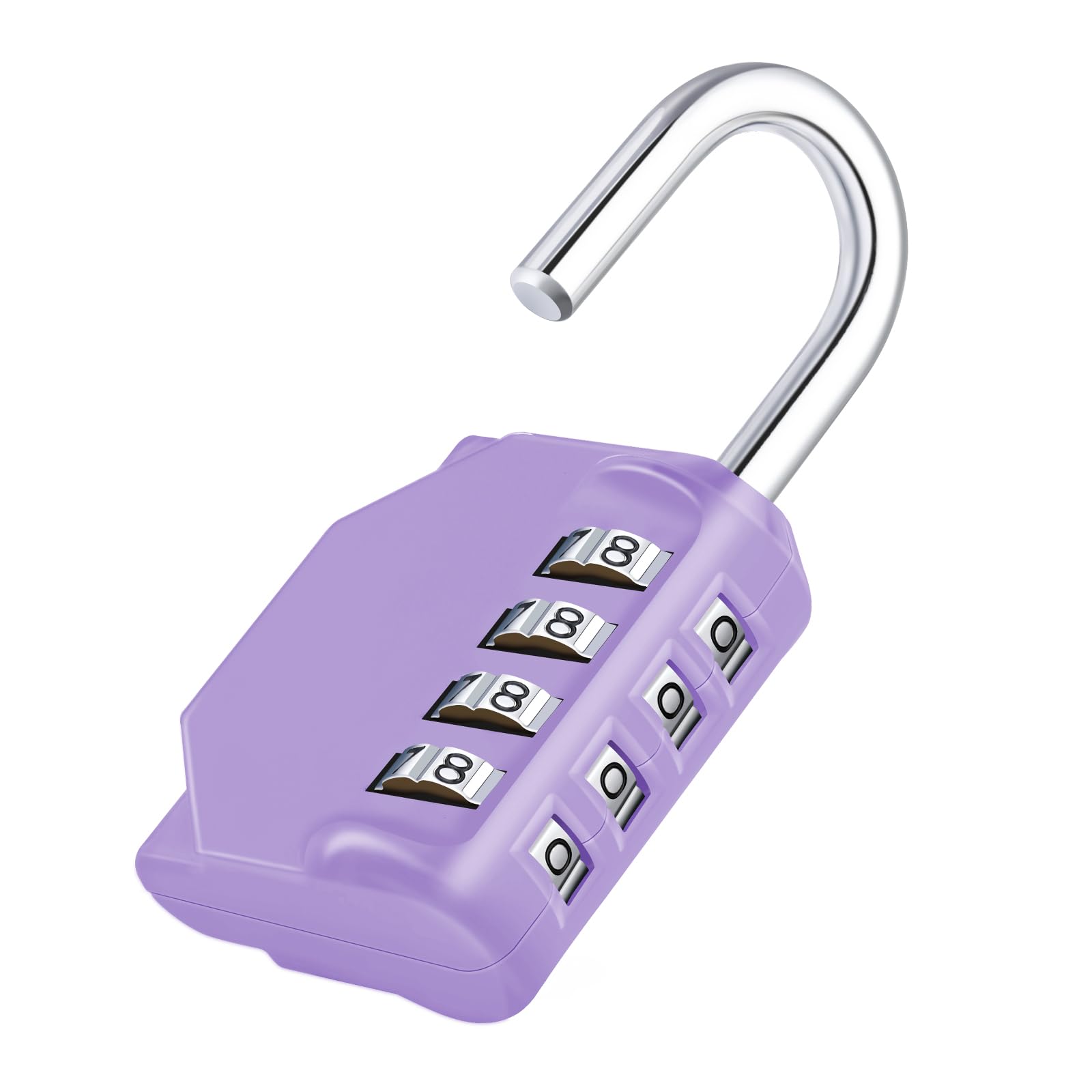 ZHEGE Schloss mit Zahlencode, Zahlenschloss 4 Stellig (Violett)