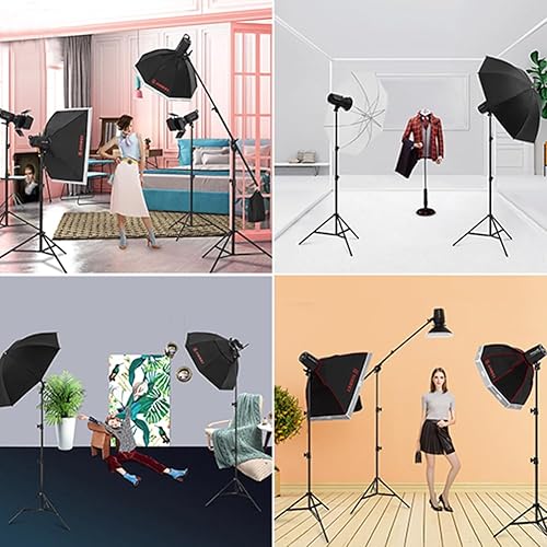 Miniatura 6 de JINBEI Soporte de luz de fotografía de 7.2 pies86.6 in, trípode de metal plegable con interfaz universal estándar de 14 pulgadas para luz