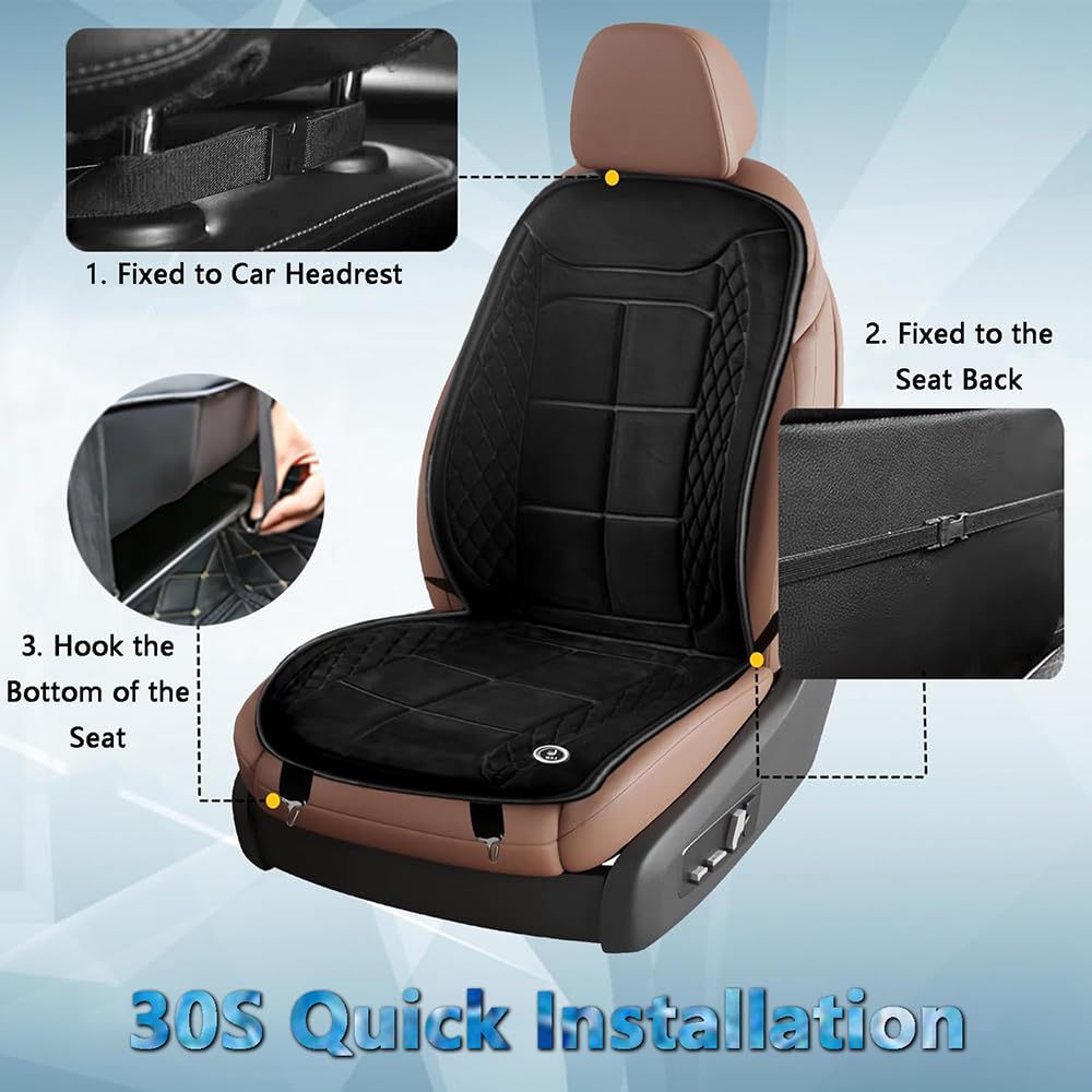 Sitzauflage Auto für Alfa Romeo Giulia Stelvio Mito Giulietta Tonale 147 156 159 166 TZ3, Bequemer Auto Sitzkissen mit Vollständiger Rückenstütze für Langstreckenfahrten im Winter