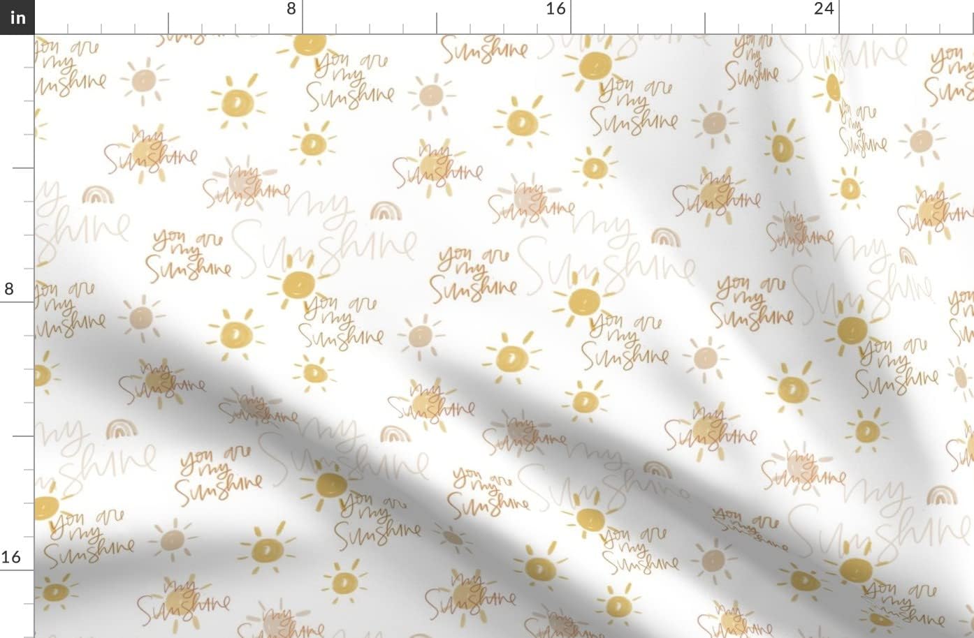 Spoonflower Fabric - Sunshine Gender Neutral Yellow Sun Watercolor Printed on Polartec(R) Fleece Fabric by The Yard - Sewing Blankets Loungewear and No-Sew Projects