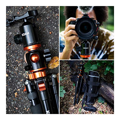 Koah Aphelion Alpha Professional 72 inch Lightweight Aluminum Horizontal Tripod & Monopod with 360 Degree Ball Head & Quick Release Plate (Sony, Panasonic, Nikon, Canon, Fuji) - Thumbnail 4