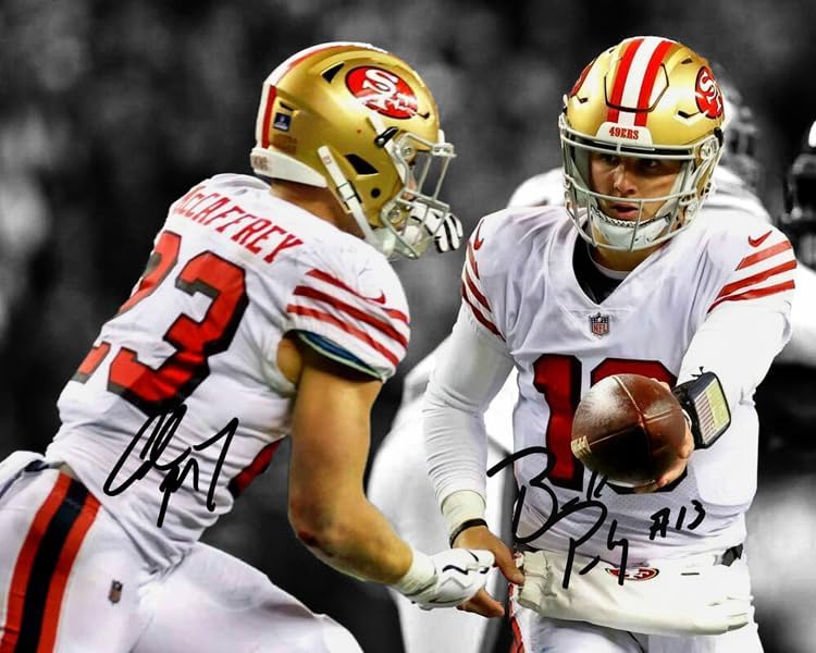 Ikonic Fotohaus Brock Purdy Christian McCaffrey - Arte de pared para decoración del hogar