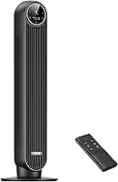 Dreo 28dB Silent Tower Fan, 7.3m/s Velocity Electric Cooling Fan with Remote Control 90° Oscillating 4 Speeds 4 Modes 8H...