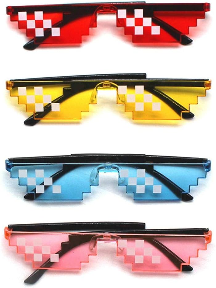 ZQBIEEThug Life Sunglasses Pixel Gangster Gangster Life Funny Novelty Shades