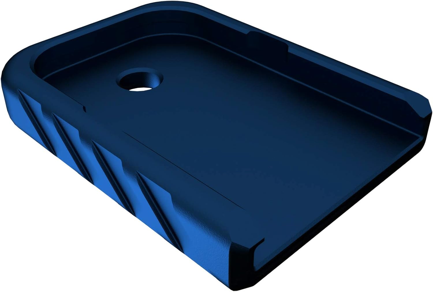 Magazine Base Plate for Glock Gen 1-5 - Blue (Angle Serrations) American Flag - Vertical Graphic - Fits 9mm .40 Cal .357 Sig 45 Gap