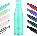 Mont-Clair l'O Stainless Steel Water Bottle, Vacuum Insulated - BPA Free, 12h Hot & 24h Cold Drinks Bottle, Metal, 500ML Leakproof, Ideal for Adult, Kids, Running - Black