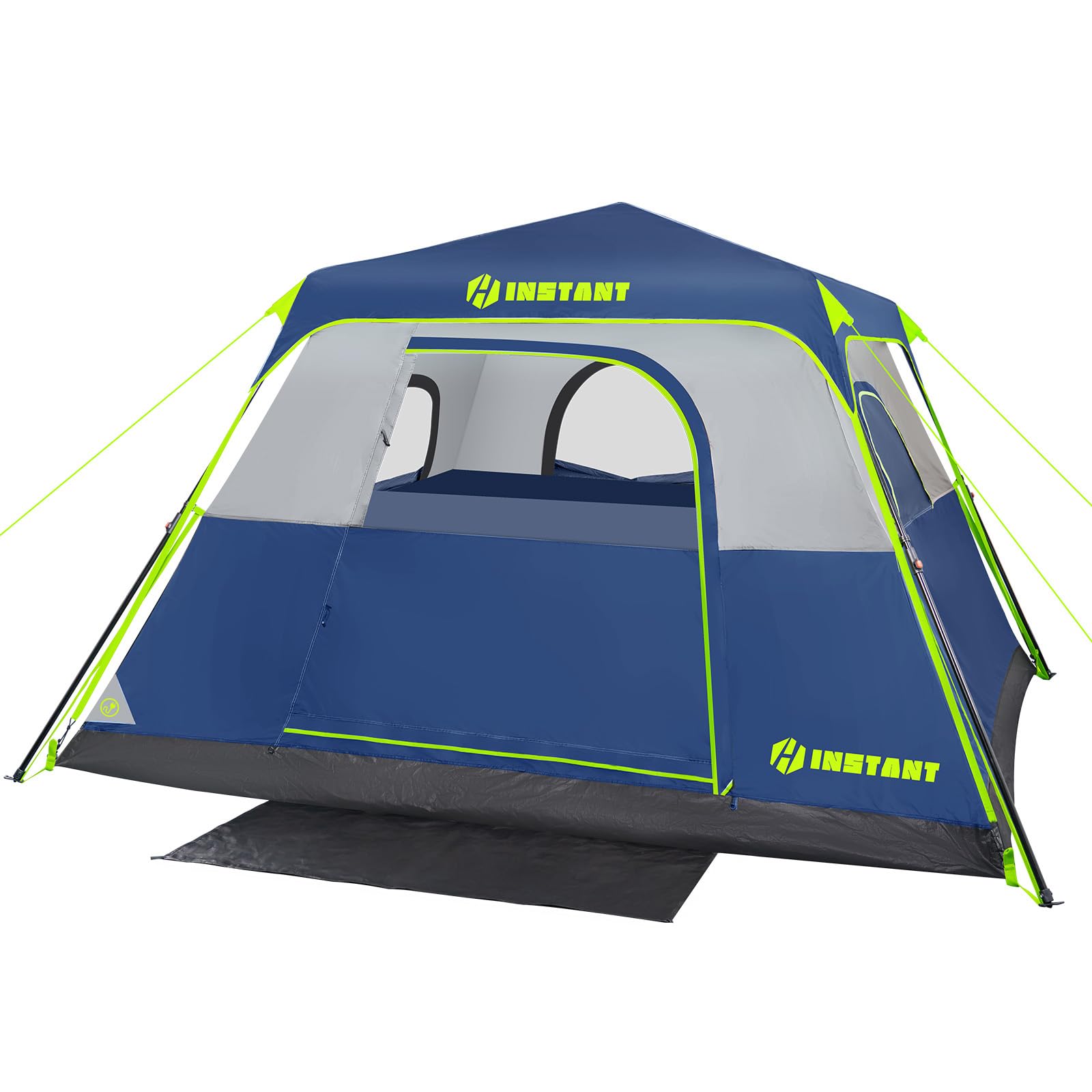 4/6/8 Person Instant Tent, Waterproof Pop Up Tents for Camping with  Rainfly, 60 Seconds Easy Setup, Automatic Cabin Tent for Family Camping - Main Image