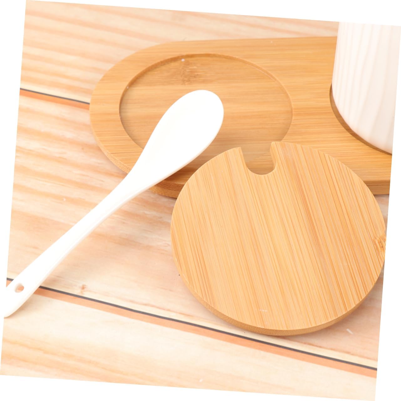 ABOOFAN Nordic Style Ceramic Spice Jar Set Airtight Lids Condiment for Salt Pepper Sugar Storage