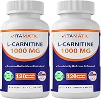 Vista 1 de Vitamatic L-Carnitina Fumarato 1000 mg - 120 Cápsulas Vegetales (2 Botellas)