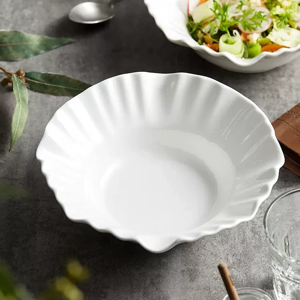 Set 2 Ciotole Per Pasta Da 1900 ML - In Vetroceramica, Design Moderno Con Linee Nere/Argento, Lavastoviglie - Foto 13