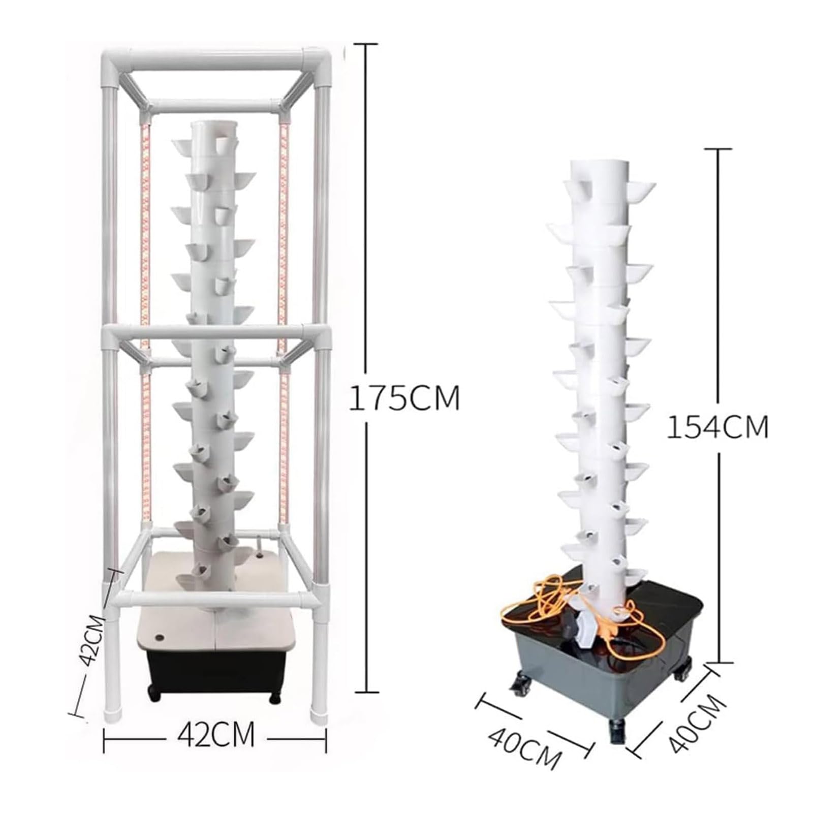 Torre Idroponica, Sistema di Coltivazione a Torre Idroponica, Sistema di Coltivazione Indoor con Luci di Coltivazione E Supporti, Torre di Coltivazione per Coltivazione Fuori Suolo