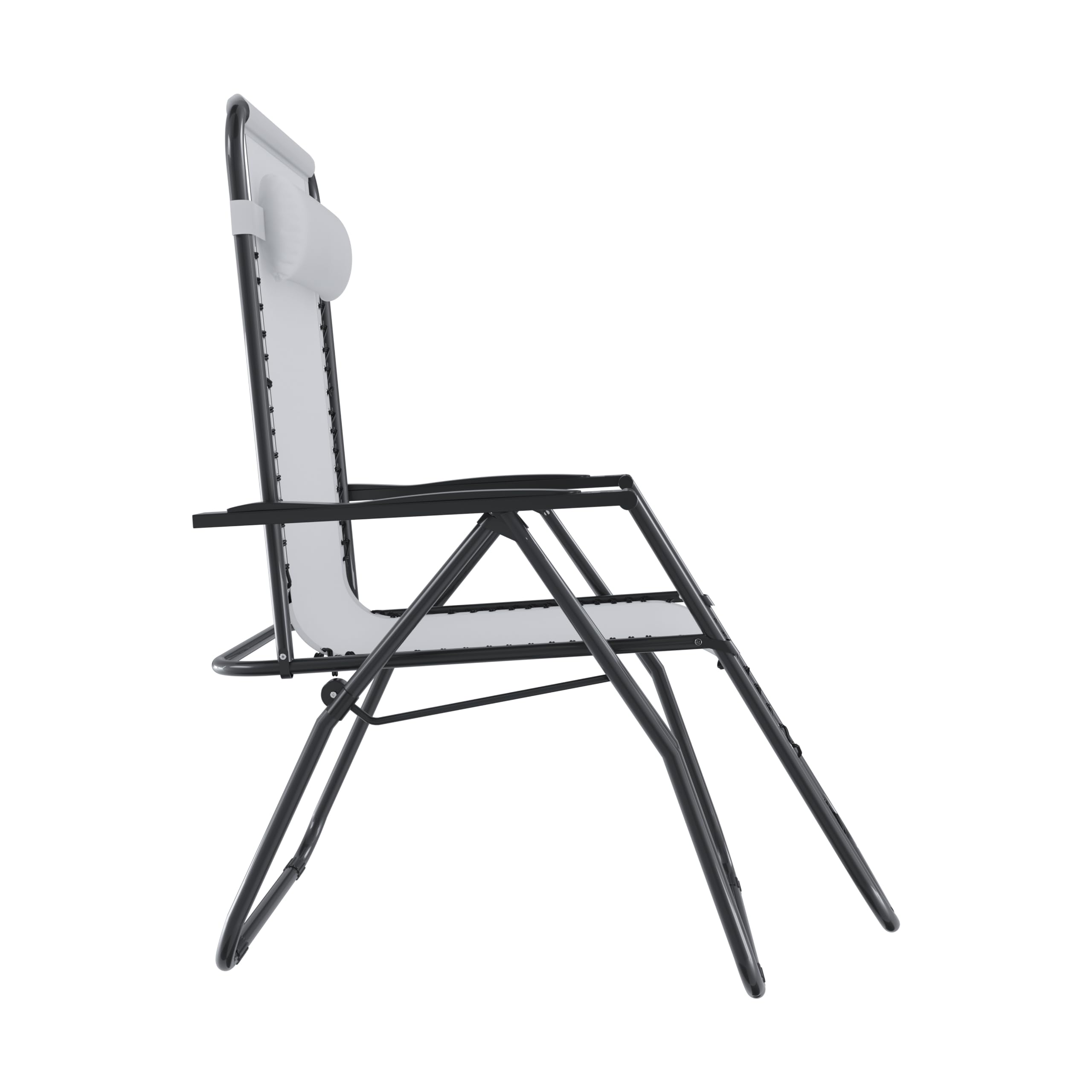Arreditaly Sedia Sdraio A Gravità Zero Da Giardino Poggiatesta Regolabile Sedia Pieghevole Oscillante Ergonomica Traspirante Zero Gravity Da Esterno Piscina Mare Portata Massima 120 Kg (Bianco)