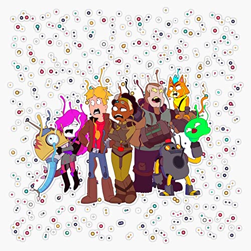 Final Space - Falling In Final Space Bumper Sticker Vinyl Decal 5"